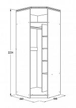 Шкаф угловой однодверный"Ольга-13"