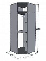 Шкаф угловой "Омега-18" (без фотопечати)