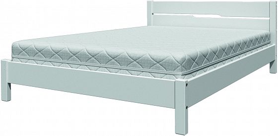 Кровать "Вероника-5" 1400 мм + ламели - Цвет: Белый античный