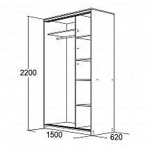 Шкаф-купе "Мираж-15.1" (620)