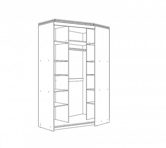 Шкаф-купе угловой "Ольга-13" ПРАВЫЙ (Мираж-8) - Схема
