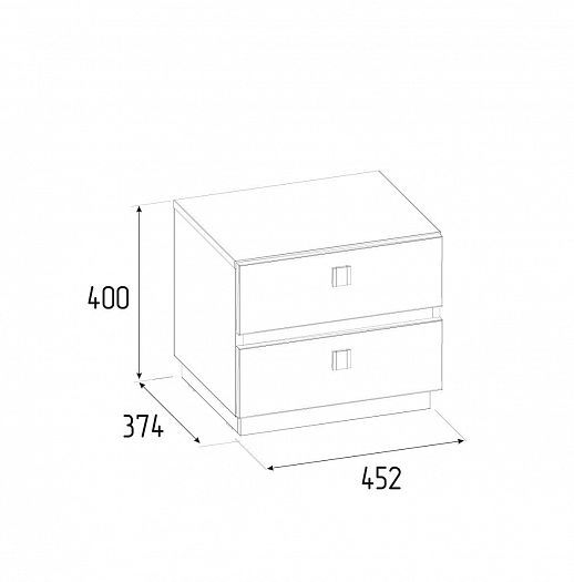 Тумба прикроватная 411 "Neo" - Схема