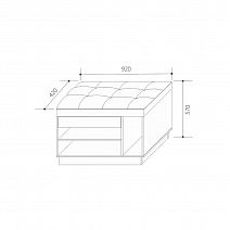 Тумба для обуви "Визит-3 LOFT" с мягким элементом