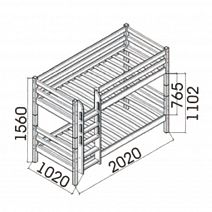 Двухъярусная кровать "Соня" Вариант 9