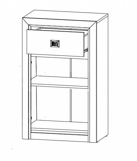 Комод "KOEN" (Коен) KOM 1D1S МДФ - Внутреннее наполнение