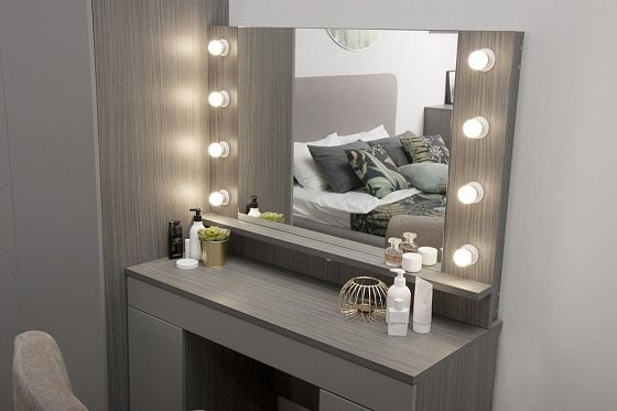 Модульная спальня "Женева" - Зеркало, цвет: Дуб Андреа Серый/Даст Грей