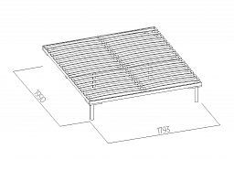 Основание с гибкими ламелями (1800) 1.1 дерево
