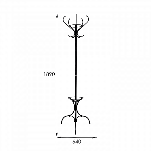 Вешалка-стойка №2 "Тюльпан" - Вешалка-стойка №2 "Тюльпан", размеры