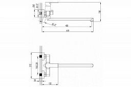 Смеситель для ванны и душа "Адамант" SM303502AA(A)