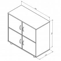 Тумба четырехдверная "Дельта" №7.01