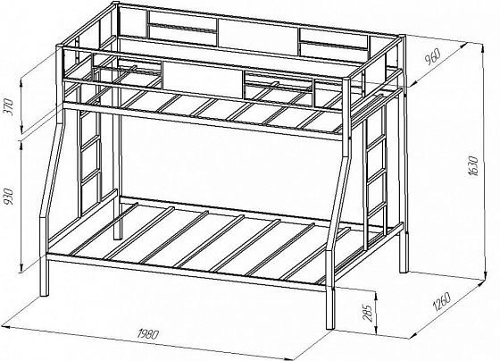 Кровать двухъярусная "Гранада" - Двухъярусная кровать Гранада, размеры