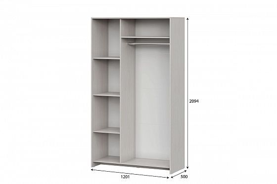 Шкаф трехстворчатый "МСП 1" (NN-Мебель), размеры