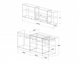 Кухня "Виола" 2000 мм