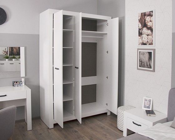 Модульная спальня "Норвегия" - Наполнение шкафа, цвет: Белый