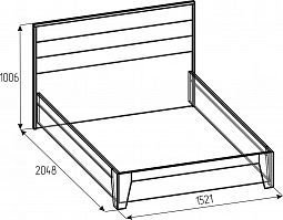 Кровать Люкс 308 "Айрис" (1400) + основание