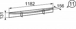 Полка приставная "Виктория" №11