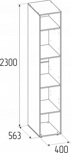 Шкаф для белья 55 "Scandica Oslo" фасад Стандарт - Схема