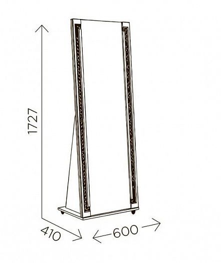 Зеркало напольное "Гертруда" М7 - Размеры