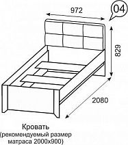 Кровать односпальная "Твист" 900 №4