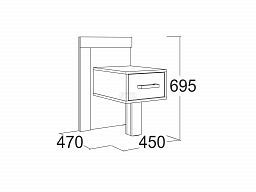Тумба прикроватная "Ольга-19"