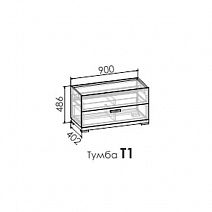 Тумба большая Т1 "Глория" с сидушкой