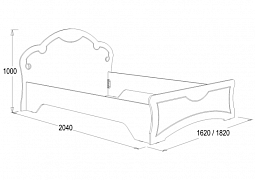 Кровать 1600 мм "Ольга-10"