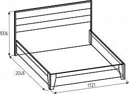 Кровать Люкс 307 "Айрис" (1600) + основание
