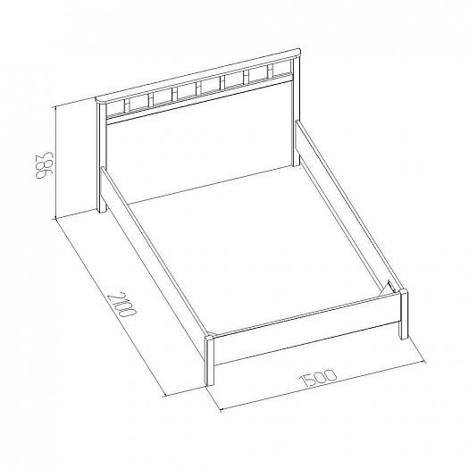 Кровать Люкс (1400 мм) "Шерлок" №48 - Кровать Люкс (1400) №48 Шерлок, размеры