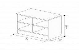 Тумба для обуви "Визит-16" Арт. VIP-2