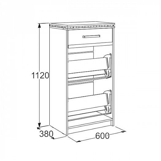 Тумба для обуви "Ольга-13", Схема