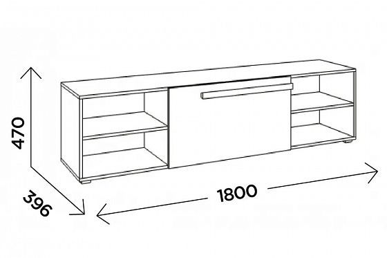 Тумба ТВ "Виллитус" М5 1800 мм - Размеры